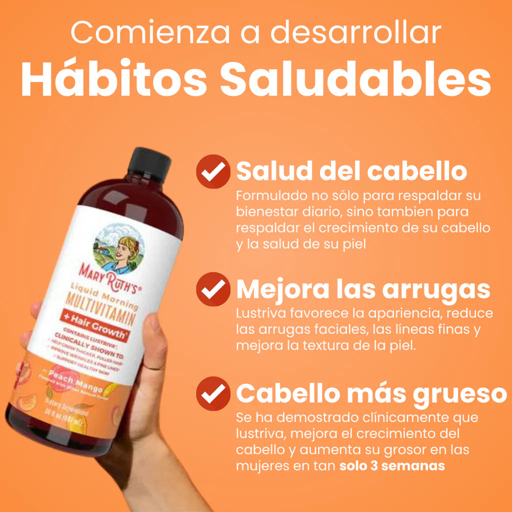 Maryruth's Multivitamínico Líquido + Crecimiento Del Cabello